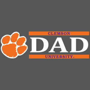 Clemson Block Dad Decal - ORANGE