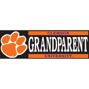 Clemson Block Grandparent Decal - ORANGE