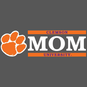 Clemson Block Mom Decal - ORANGE