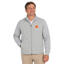 Clemson Block Puffer Jacket - LT GREY