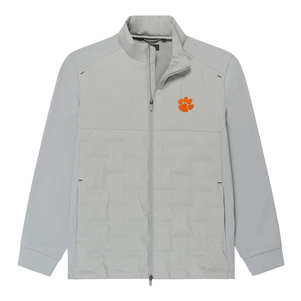 Clemson Block Puffer Jacket - LT GREY