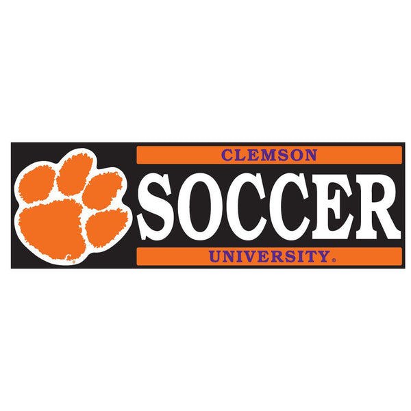 Clemson Block Soccer Decal