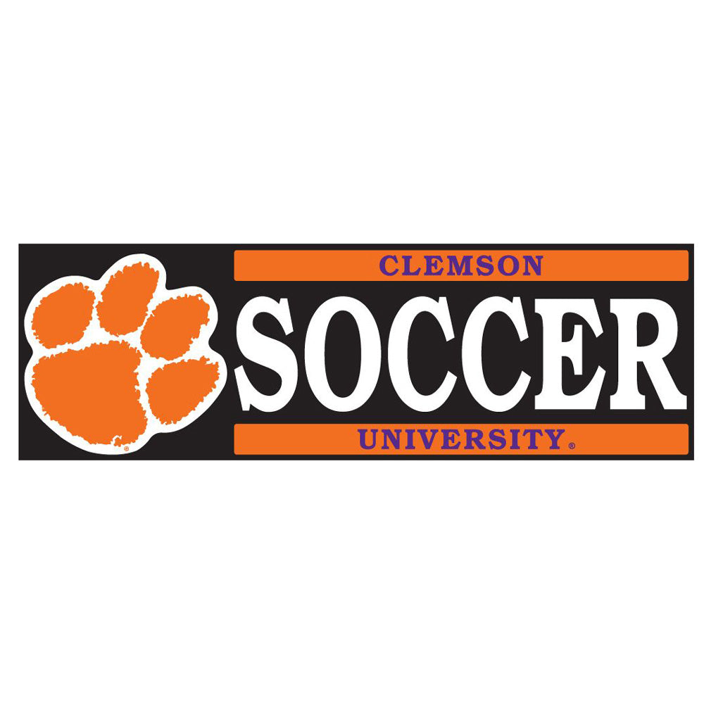 Clemson Block Soccer Decal