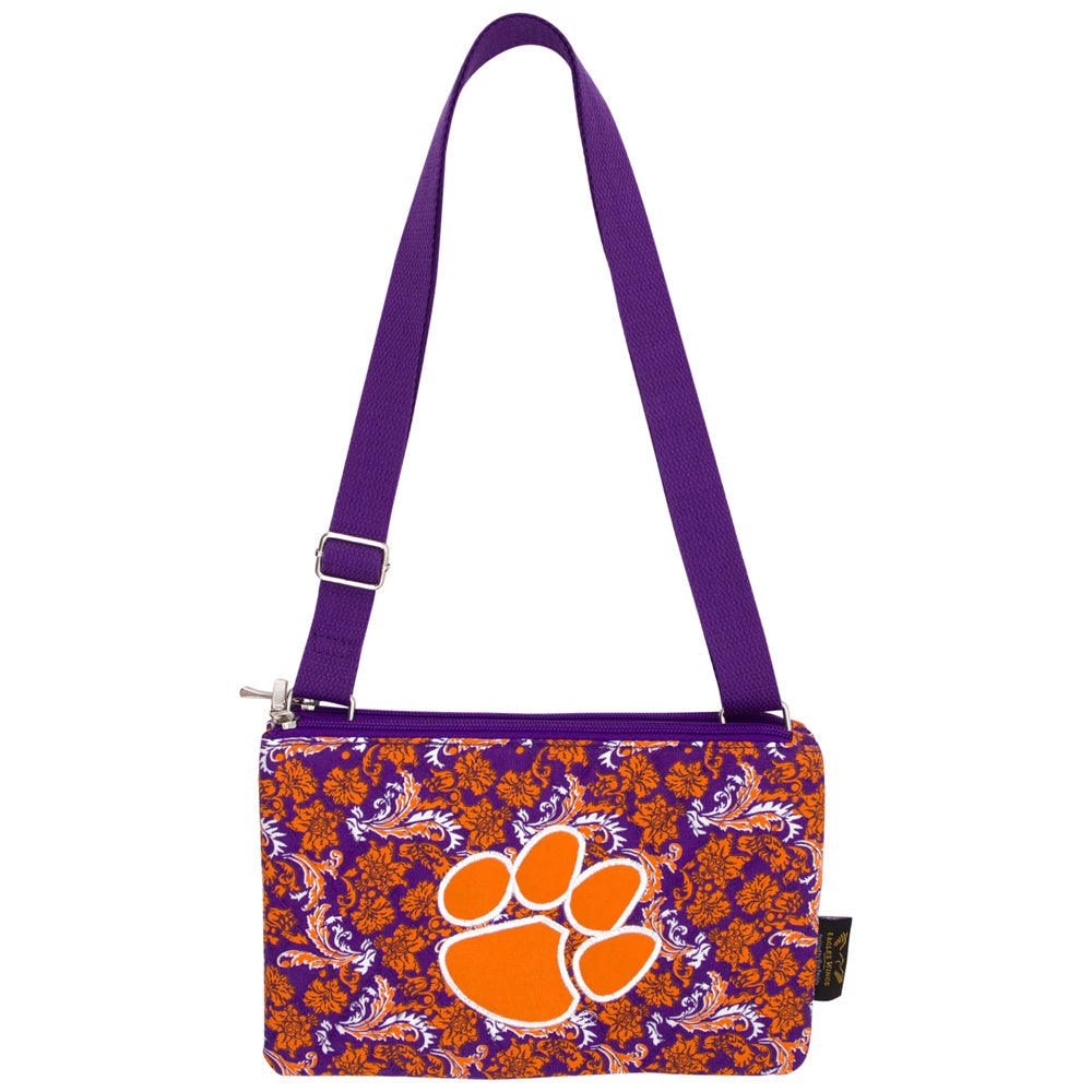 Clemson Bloom Crossbody Purse