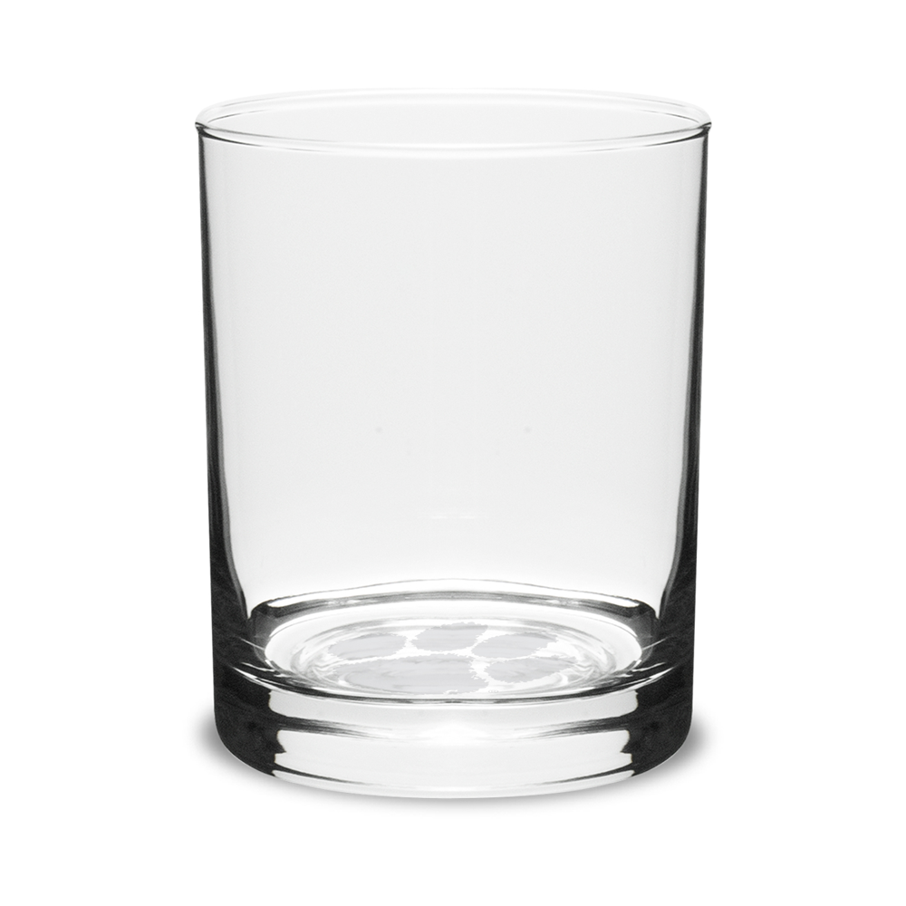 Clemson Bottom Etched Paw Rocks Glass