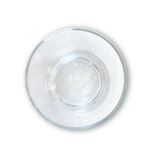 Clemson Bottom Etched Paw Rocks Glass