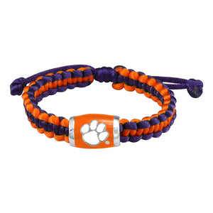Clemson Braided Paw Bracelet