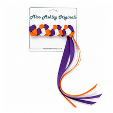 Clemson Braided Streamer Barrette - MULTI
