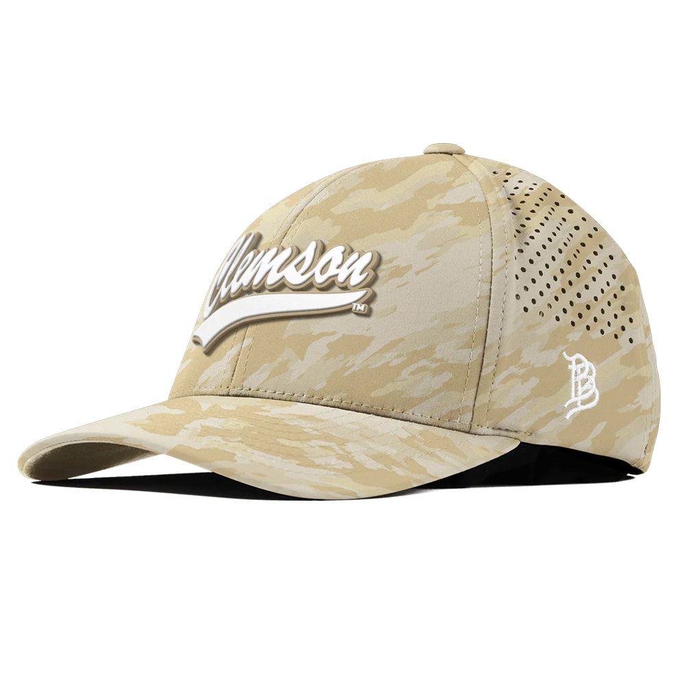 Clemson Branded Bills Script Camo Cap - ORANGE