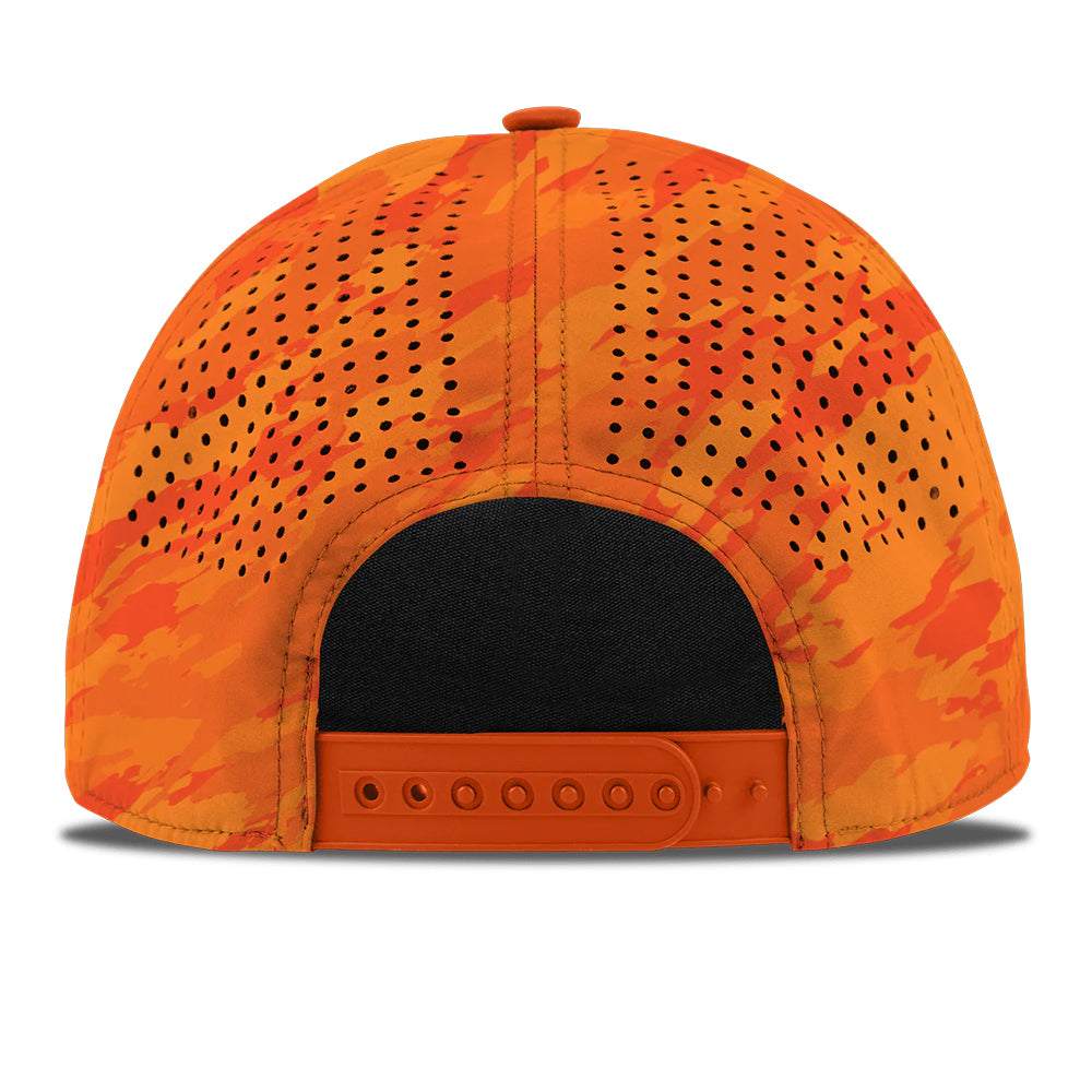 Clemson Branded Bills White Paw Camo Rope Cap - ORANGE