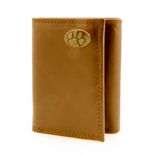 Clemson Brass Logo Trifold Wallet