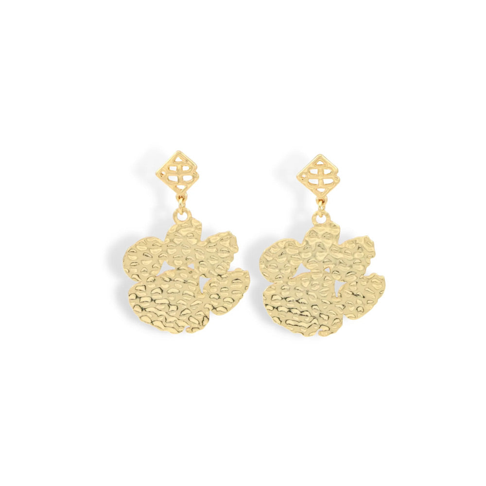 Clemson Brianna Cannon Gold Paw and BC Logo Earrings