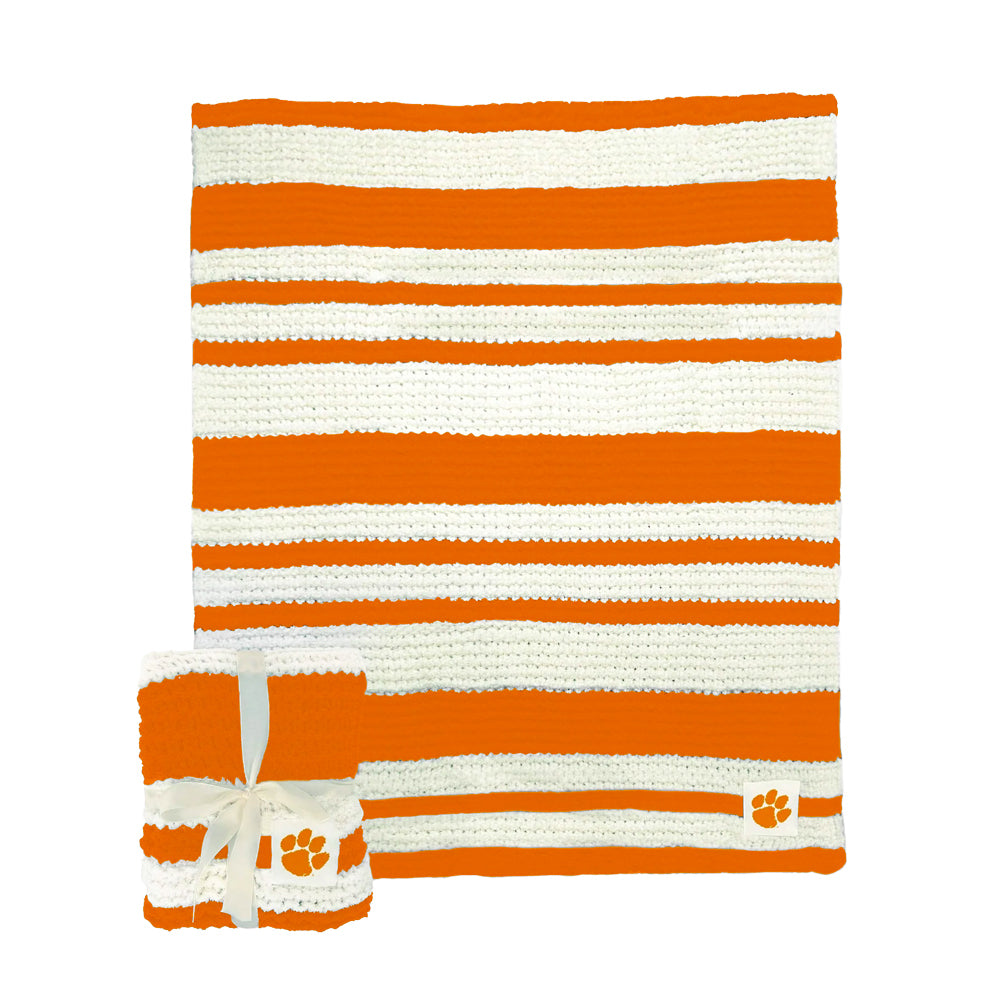 Clemson Cable Knit Throw