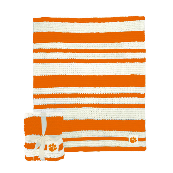 Clemson Cable Knit Throw