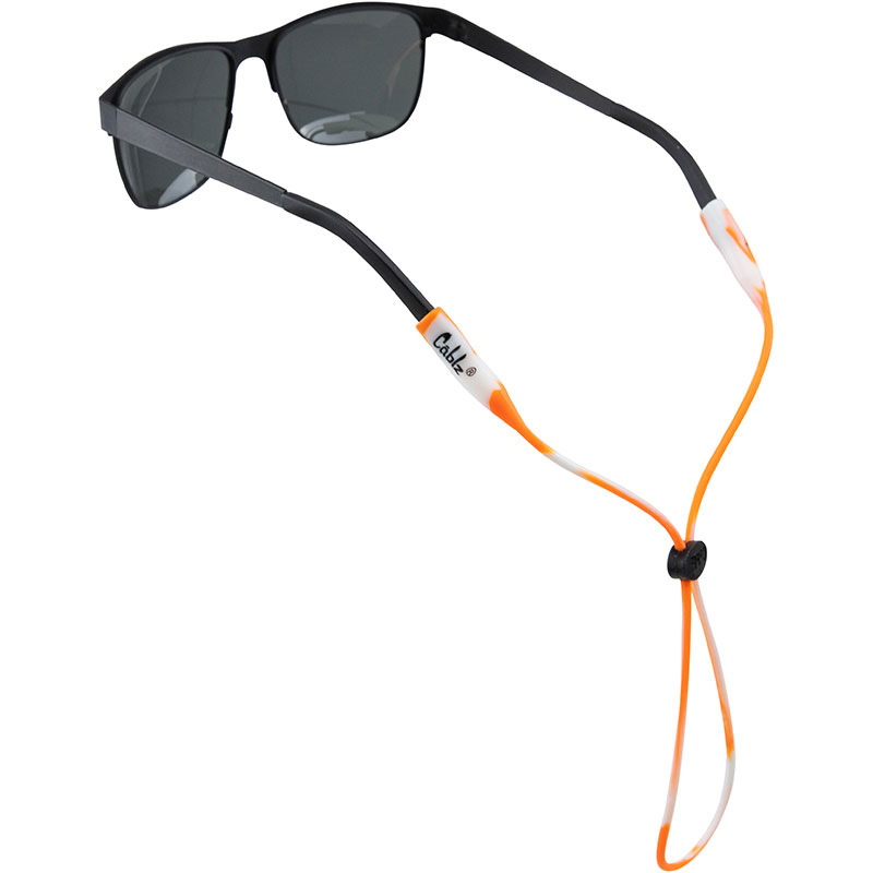 Clemson Cablz Silicone Eyewear Retainer - ORG/WHI