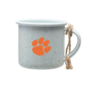 Clemson Campfire Mug Ornament - WHITE