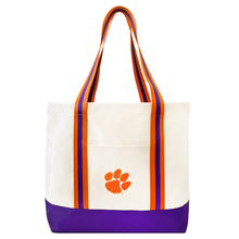 Clemson Canvas Tote - PURPLE