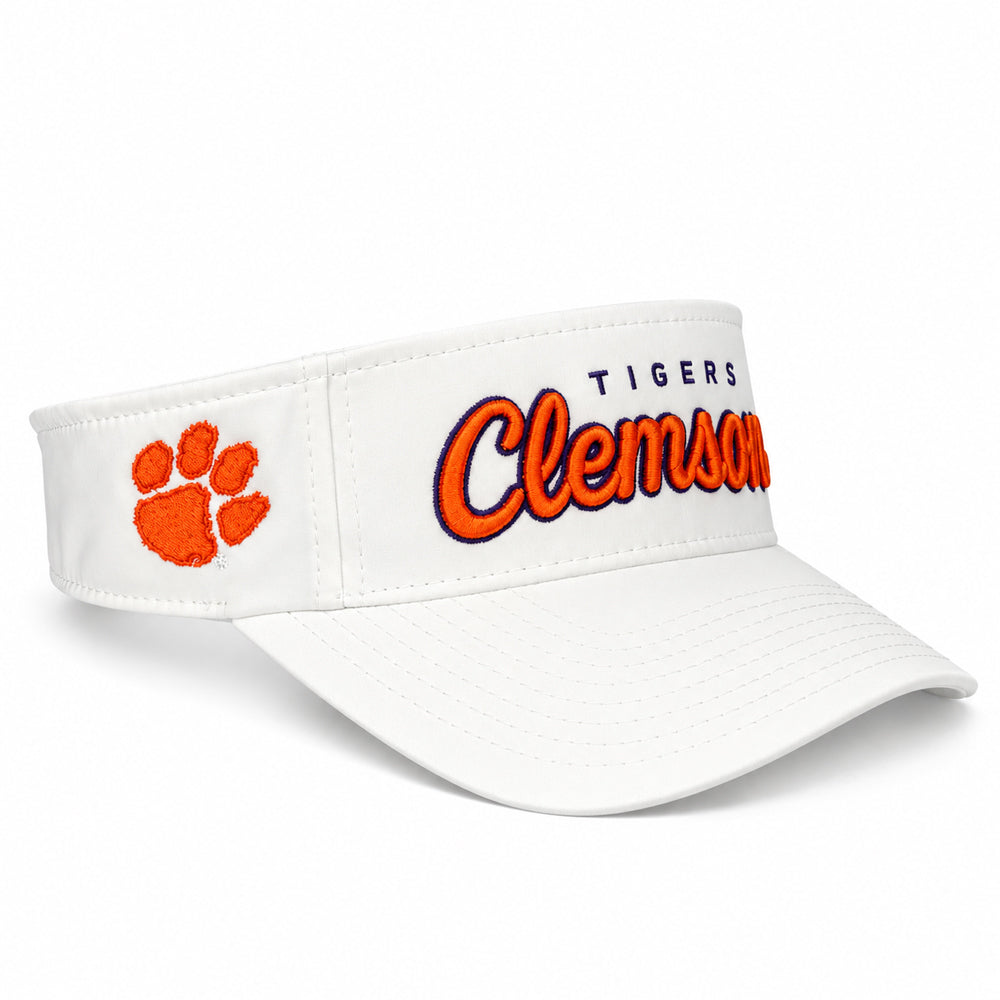 Clemson CapX Ace Genesis Visor  - WHITE