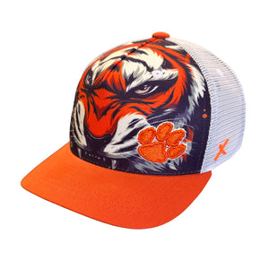Clemson CapX Youth Tiger Face Hat