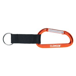 Clemson Carabiner with Key Strap - ORANGE