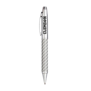 Clemson Carbon Fiber Ballpoint Pen - SILVER