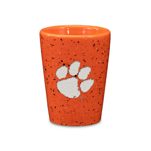 Clemson Ceramic Speckled Shot Glass - ORANGE