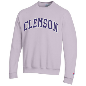 Clemson Champion Lilac Powerblend Crew Sweatshirt  - LT PURPLE