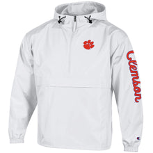 Clemson Champion Packable Jacket With Sleeve Imprint