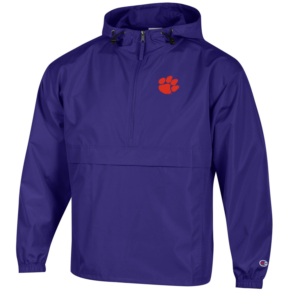 Clemson Champion Packable Jacket - PURPLE