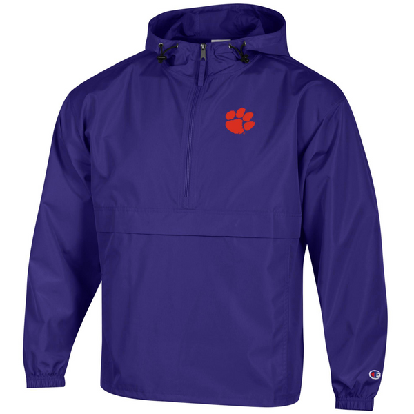 Clemson Champion Packable Jacket - PURPLE