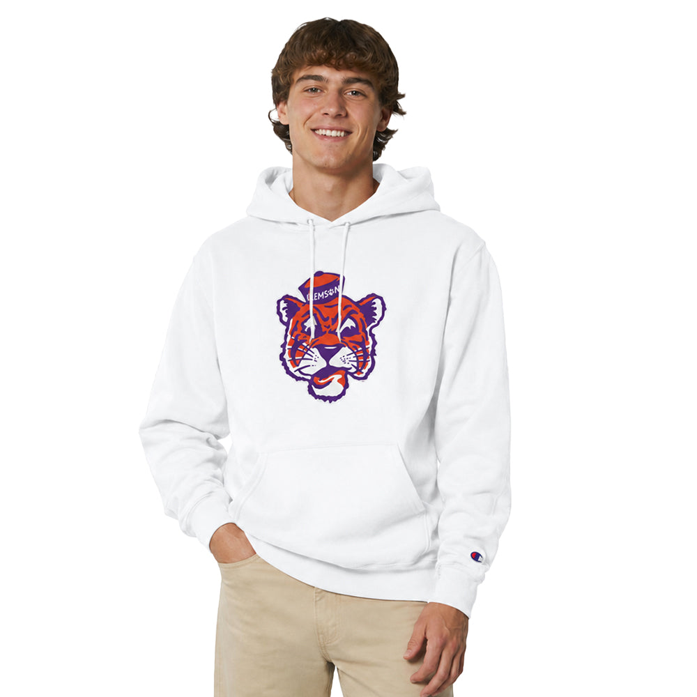 Clemson Champion Powerblend Vault Tiger Face Hoodie