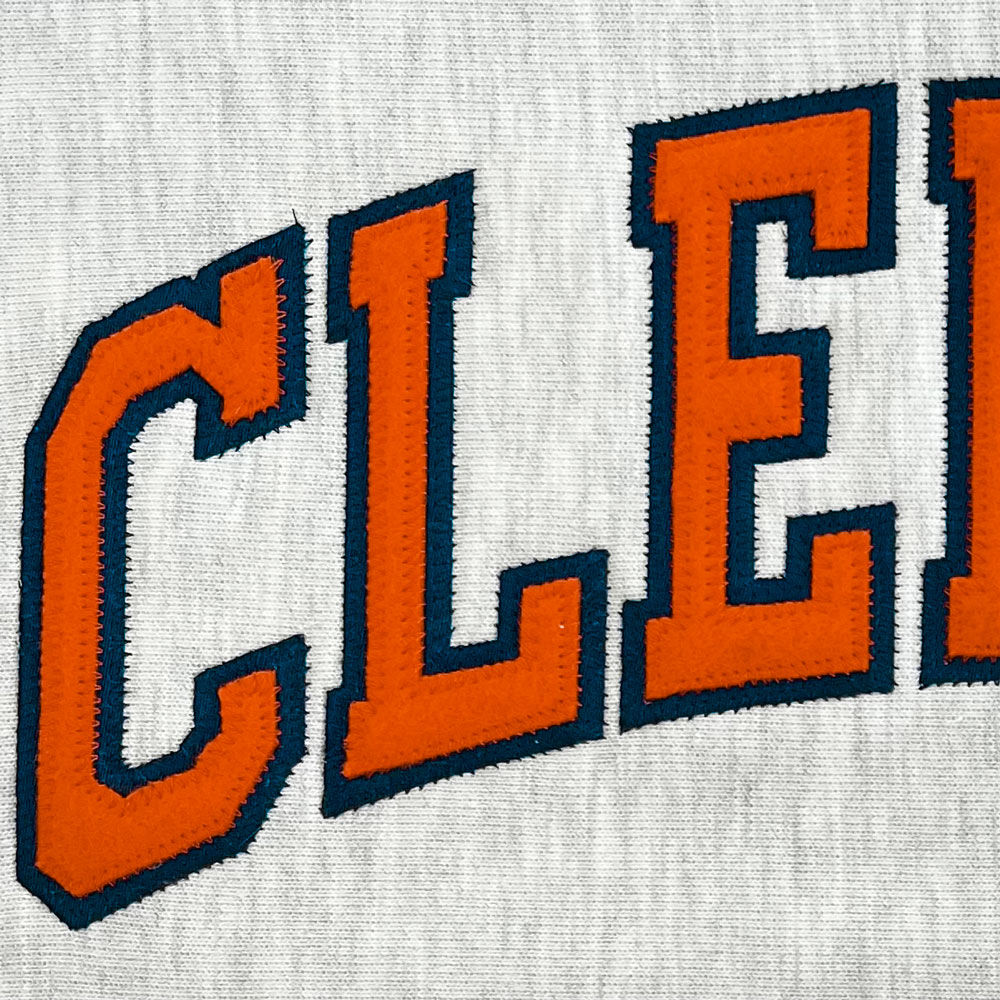 Clemson Champion Reverse Weave Stitched Crew - LT GREY