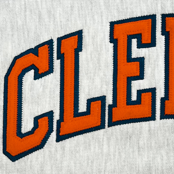Clemson Champion Reverse Weave Stitched Crew - LT GREY