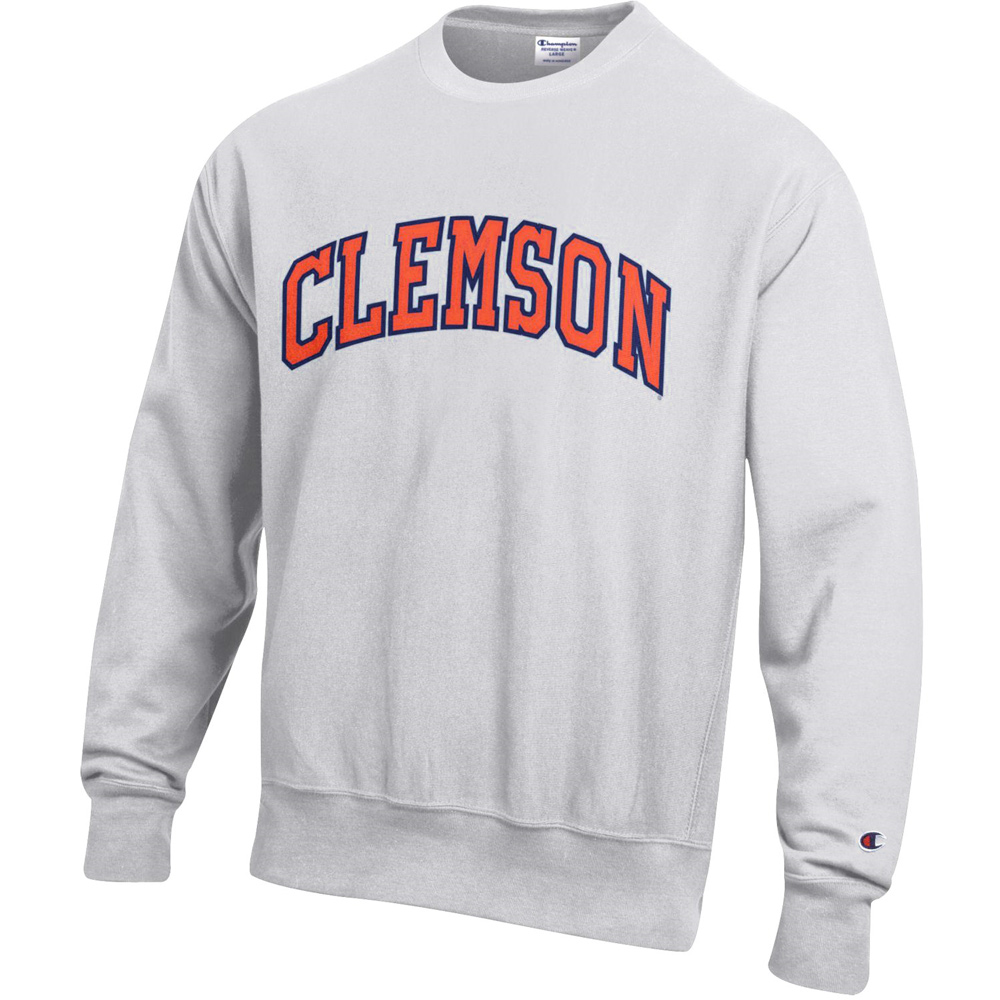 Clemson Champion Reverse Weave Stitched Crew