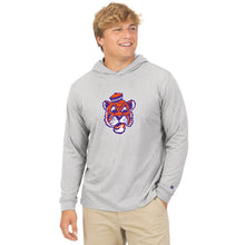 Clemson Champion Vault Tiger Face Hooded Tee - LT GREY