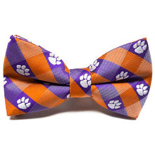 Clemson Checker Paw Bowtie - ORANGE