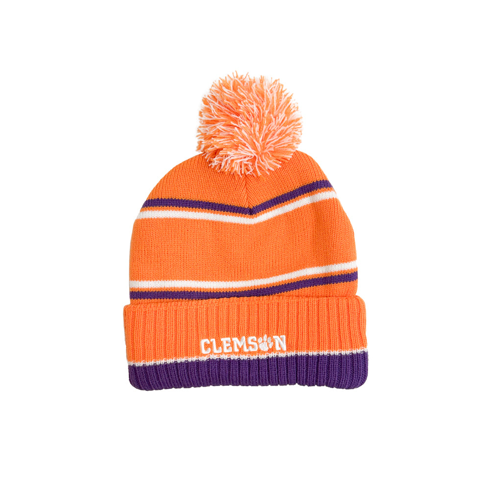 Clemson Chenille Script Beanie - ORANGE