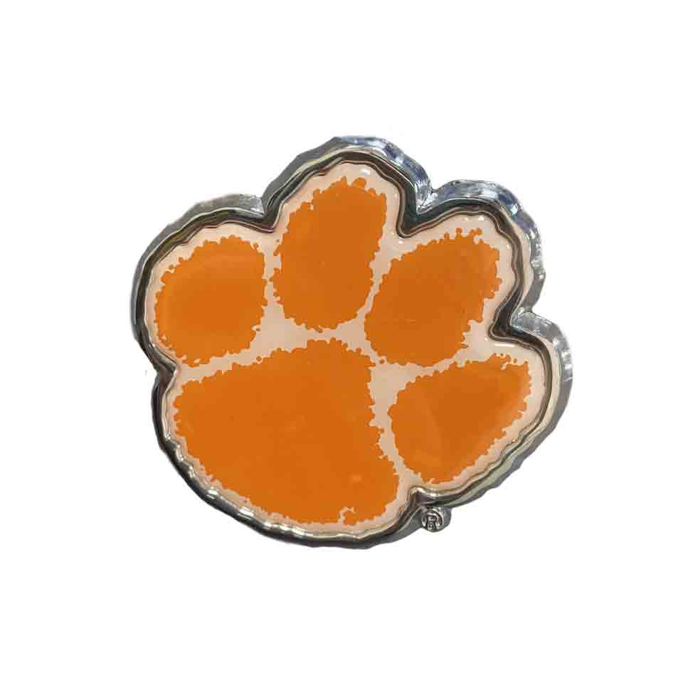 Clemson Chrome Auto Emblem - ORANGE