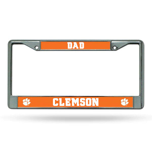 Clemson Chrome Dad License Plate Frame 