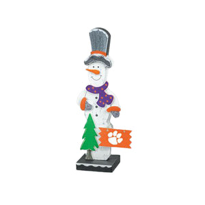 Clemson Chunky Snowman with Gray Hat