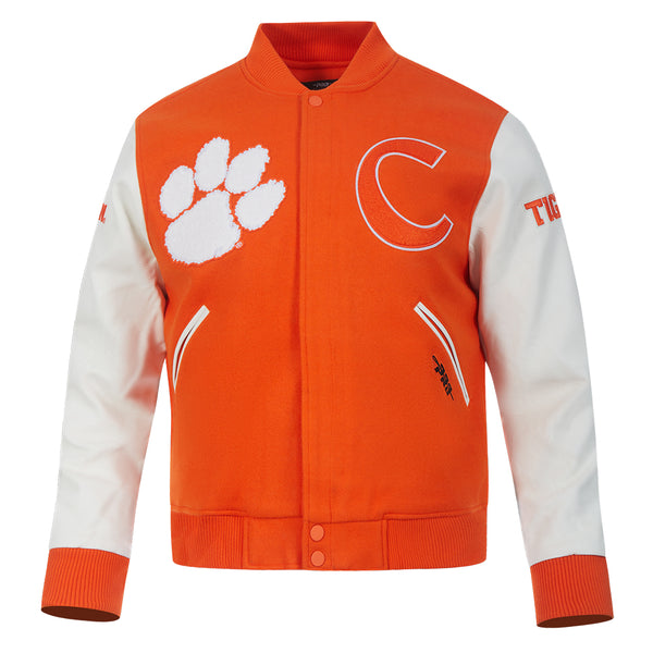 Clemson Orange And White Letterman Jacket Clemson Tigers Ceremony