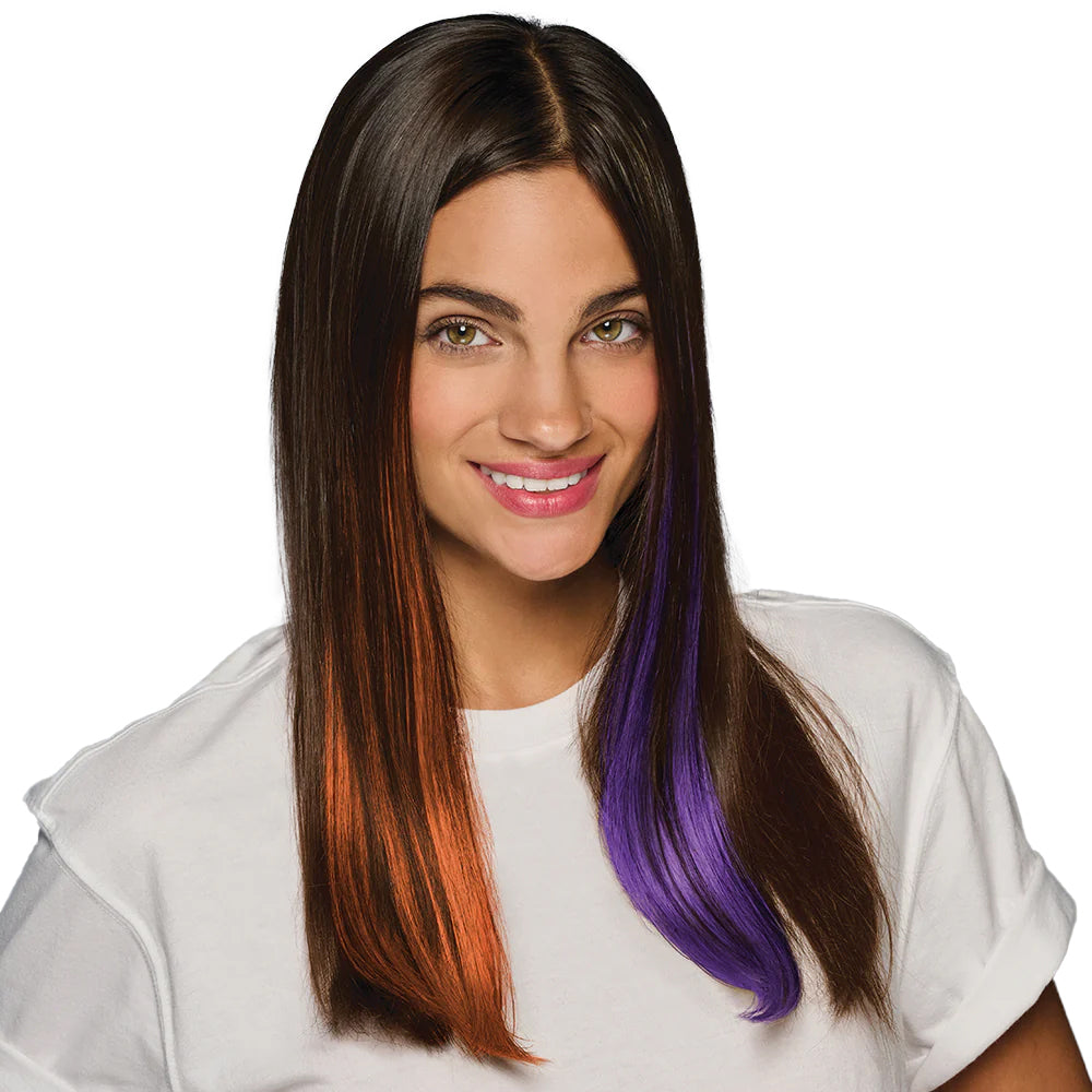 Clemson Clip-In Two Color Hair Extensions