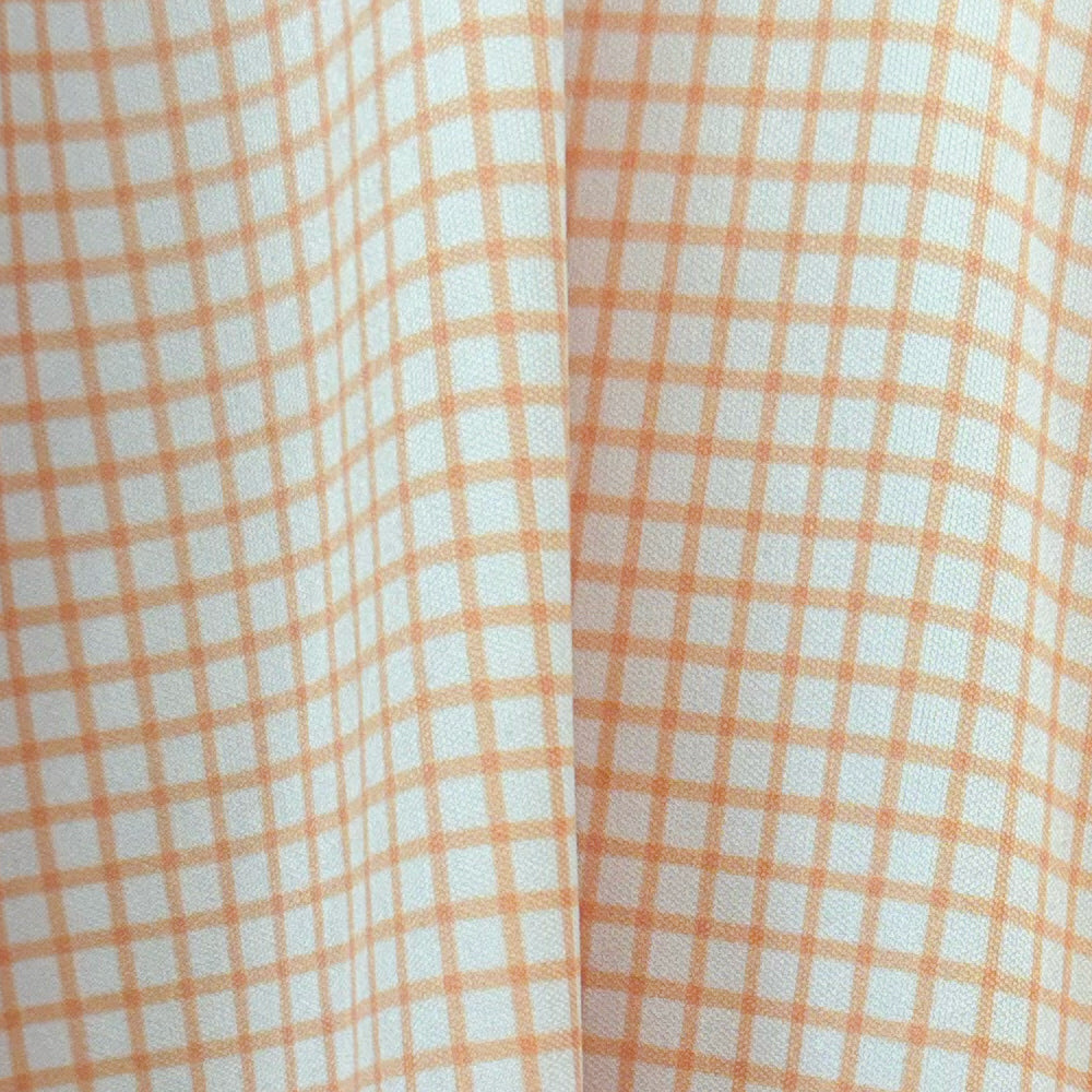 Clemson Collars & Co Grid Dress Collar Polo - ORANGE