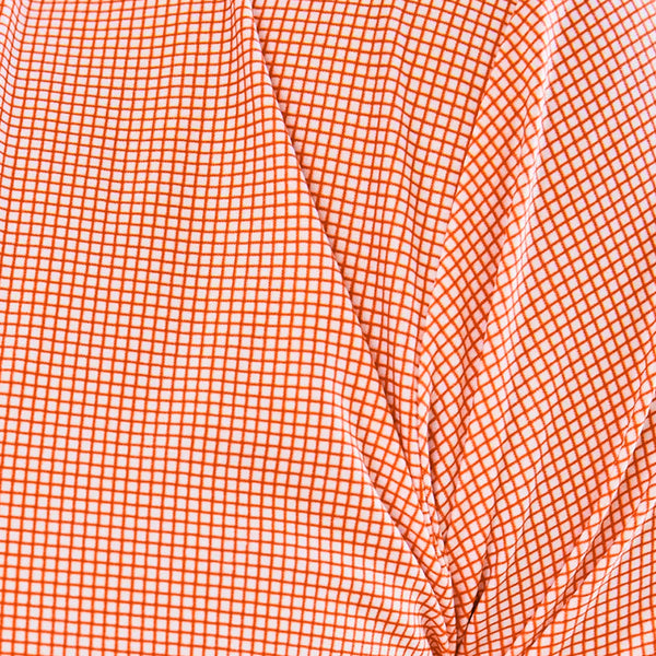 Clemson Collars & Co Mini Gingham Dress Collar Polo - ORANGE