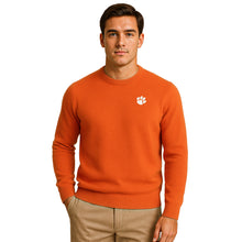 Clemson College Cashmere Crewneck Sweater - ORANGE