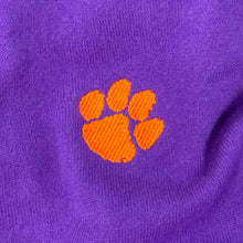 Clemson College Cashmere Crewneck Sweater - PURPLE