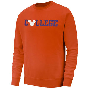 Clemson College Mickey Crew - ORANGE