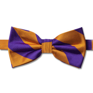 Clemson Collegiate Striped Bow Tie