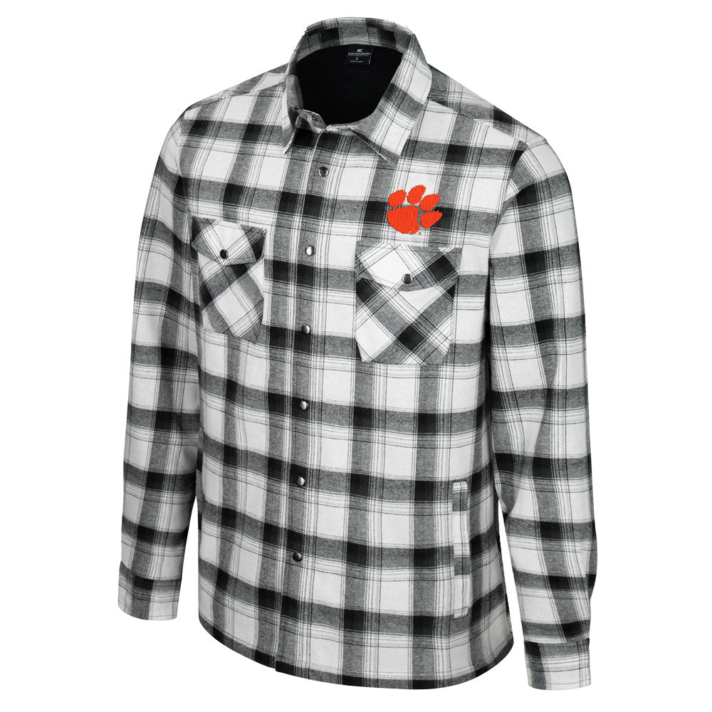 Clemson Colosseum Majesty Plaid Snap Jacket 