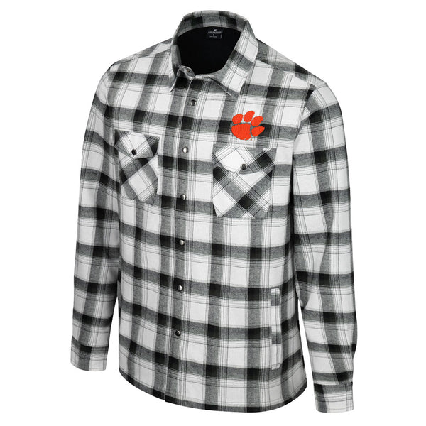 Clemson Colosseum Majesty Plaid Snap Jacket 